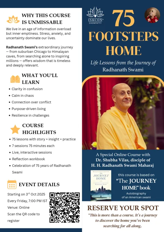 75 Footsteps Home – Life Lessons from the Journey of Radhanath Swami